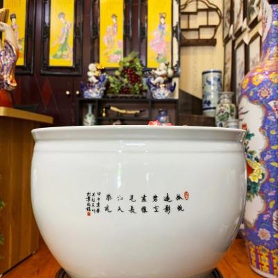 MẪU CHẬU VẼ TAY SEN CÁ CAO CẤP